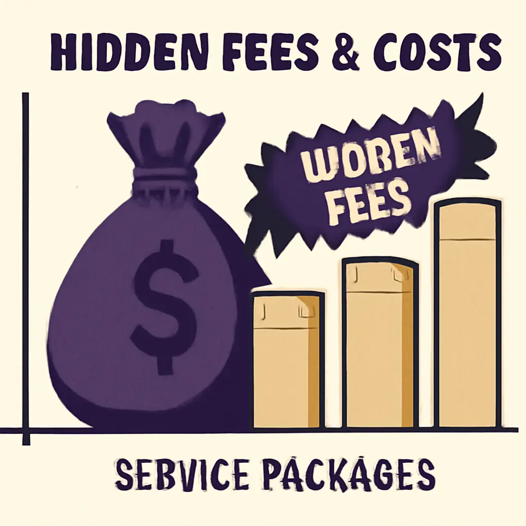 Диаграмма скрытых комиссий Схематическое изображение структуры скрытых комиссий в услугах