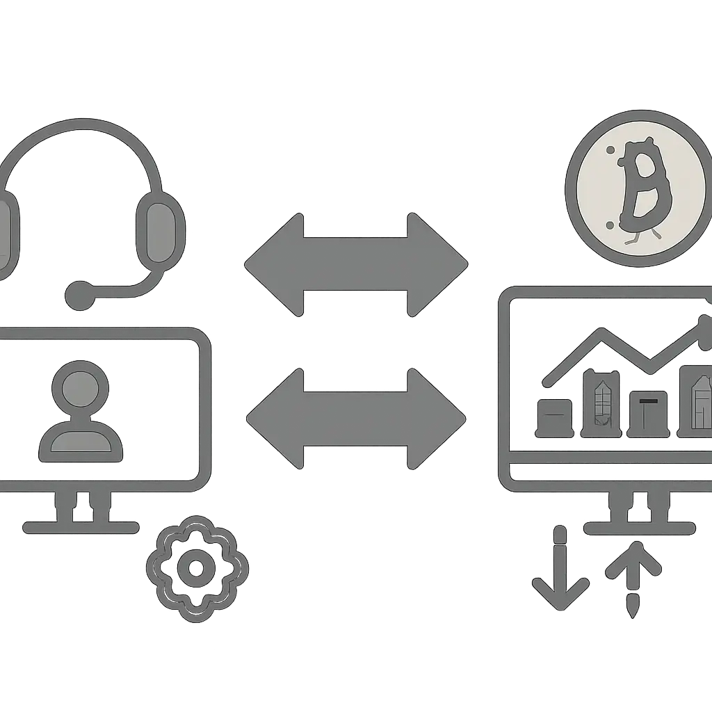 Схема интеграции криптообменника и единого центра