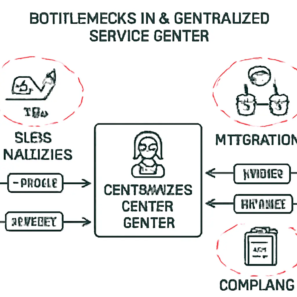 Диаграмма проблемных узлов единого центра услуг