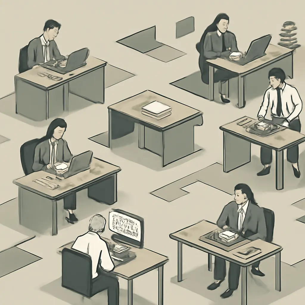 Иллюстрация нескольких разрозненных бизнес-сервисов